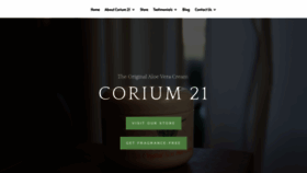 What Corium21.com website looked like in 2020 (3 years ago)