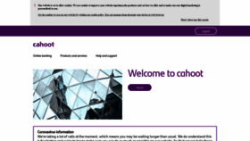 What Cahoot.com website looked like in 2020 (3 years ago)