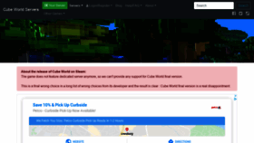 What Cubeworld-servers.com website looked like in 2020 (3 years ago)