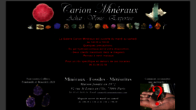 What Carionmineraux.com website looked like in 2020 (3 years ago)
