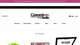 What Cosmeticholic.com website looked like in 2020 (3 years ago)