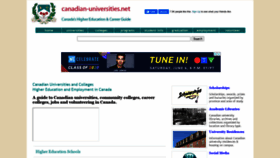 What Canadian-universities.net website looked like in 2020 (3 years ago)