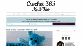 What Crochet365knittoo.com website looked like in 2020 (6 years ago)