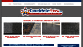 What Concretesealerreview.com website looked like in 2020 (3 years ago)