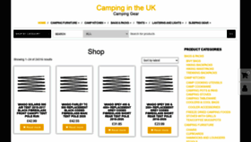 What Camping.me.uk website looked like in 2020 (3 years ago)