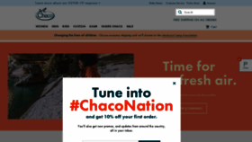 What Chacos.com website looked like in 2020 (3 years ago)