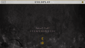 What Coldplay.com website looked like in 2020 (3 years ago)