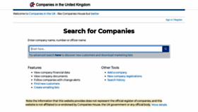 What Companiesintheuk.co.uk website looked like in 2020 (3 years ago)