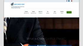 What Clientconflictcheck.com website looked like in 2020 (3 years ago)