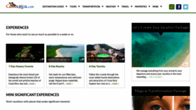 What Costarica.com website looked like in 2020 (3 years ago)