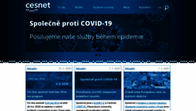 What Cesnet.cz website looked like in 2020 (3 years ago)