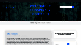 What Conspiracyresearch.org website looked like in 2020 (3 years ago)