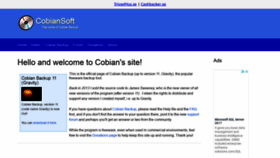 What Cobiansoft.se website looked like in 2020 (3 years ago)