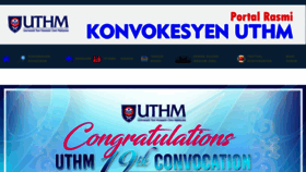 What Convocation.uthm.edu.my website looked like in 2020 (3 years ago)