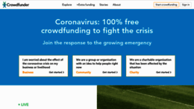 What Crowdfunder.co.uk website looked like in 2020 (3 years ago)