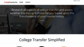 What Collegetransfer.net website looked like in 2020 (3 years ago)