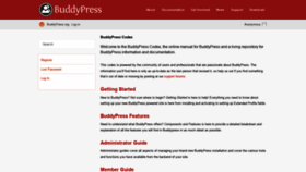 What Codex.buddypress.org website looked like in 2020 (3 years ago)