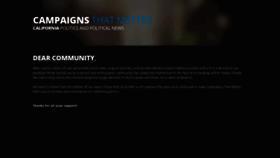 What Campaignsthatmatter.com website looked like in 2020 (3 years ago)
