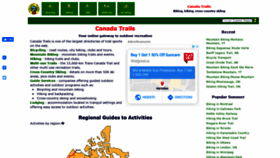 What Canadatrails.ca website looked like in 2020 (5 years ago)