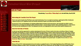 What Canadiangreatwarproject.com website looked like in 2020 (3 years ago)