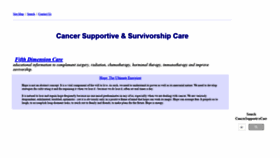 What Cancersupportivecare.com website looked like in 2020 (3 years ago)