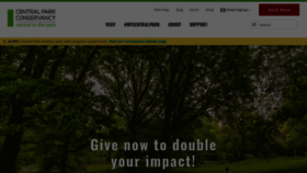 What Centralparknyc.org website looked like in 2020 (5 years ago)