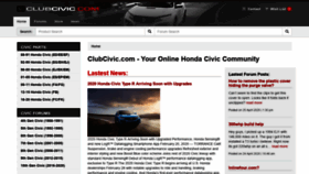What Clubcivic.com website looked like in 2020 (3 years ago)