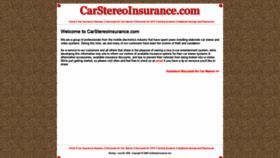 What Carstereoinsurance.com website looked like in 2020 (3 years ago)