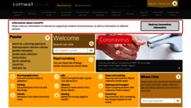 What Cornwall.gov.uk website looked like in 2020 (3 years ago)