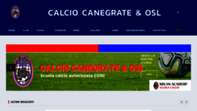 What Calciocanegrate.it website looked like in 2020 (3 years ago)