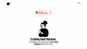What Collectednotes.com website looked like in 2020 (3 years ago)