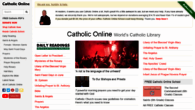 What Catholic.org website looked like in 2020 (3 years ago)