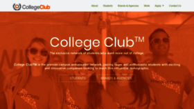 What Collegeclub.com website looked like in 2020 (3 years ago)