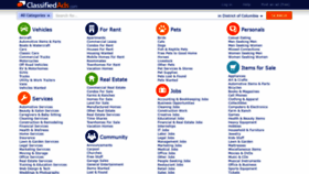 What Classifiedads.com website looked like in 2020 (3 years ago)