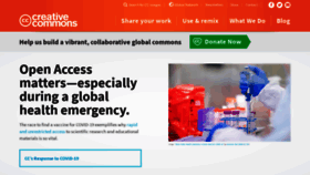 What Creativecommons.org website looked like in 2020 (5 years ago)