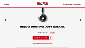 What Citymd.com website looked like in 2020 (3 years ago)