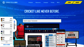 What Cricclubs.com website looked like in 2020 (3 years ago)