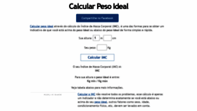 What Calcularpesoideal.com.br website looked like in 2020 (3 years ago)