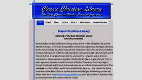 What Classicchristianlibrary.com website looked like in 2020 (3 years ago)