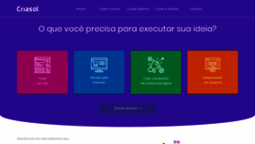 What Criasol.com.br website looked like in 2020 (3 years ago)