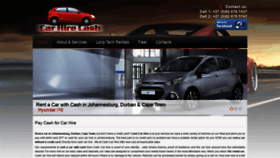 What Carhirecash.co.za website looked like in 2020 (3 years ago)