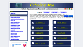 What Calcoloarea.it website looked like in 2020 (3 years ago)