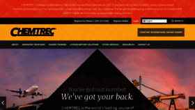 What Chemtrec.com website looked like in 2020 (3 years ago)