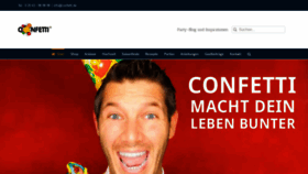 What Confetti.de website looked like in 2020 (3 years ago)