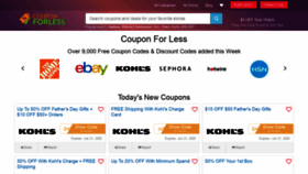 What Couponforless.com website looked like in 2020 (3 years ago)