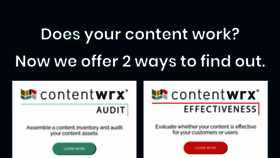 What Contentwrx.com website looked like in 2020 (3 years ago)