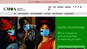 What Columbusmuseum.org website looked like in 2020 (3 years ago)