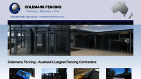 What Colemansfencing.com.au website looked like in 2020 (3 years ago)