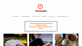 What Courslangues.com website looked like in 2020 (3 years ago)