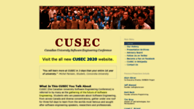 What Cusec.net website looked like in 2020 (3 years ago)